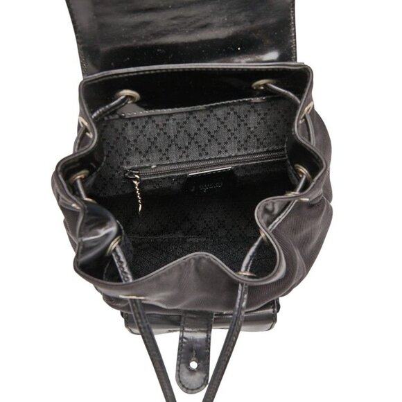 Gucci Bamboo Mini Backpack Black Nylon Leather main image 7